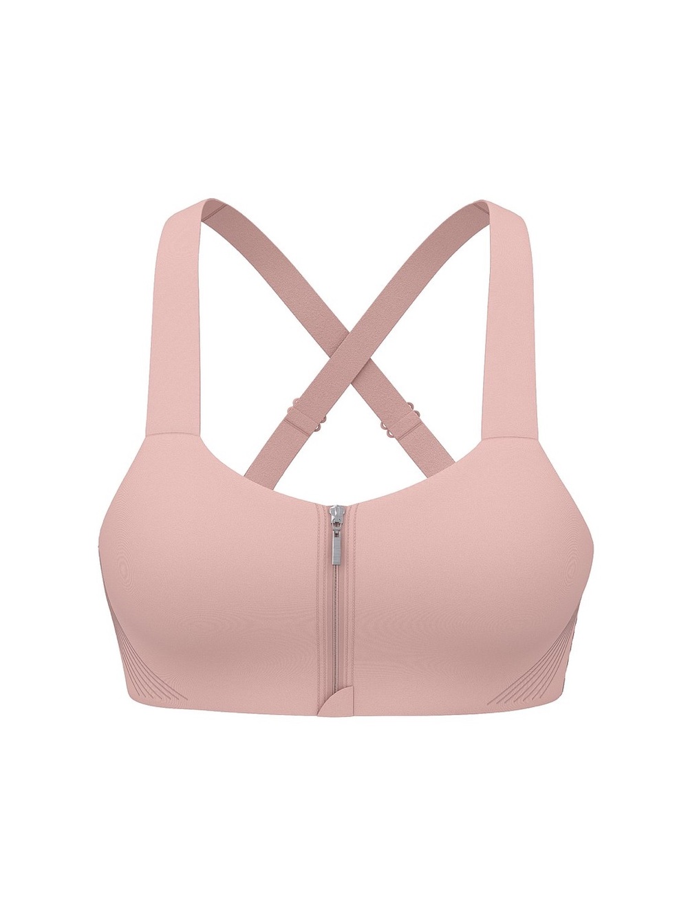 Victoria's Secret VSX Knockout Front-Close Sports Bra Bare Pink Size 34D - Picture 3 of 13